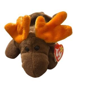 Rare 1993 Ty Beanie Baby Chocolate the Moose Collectible Plush Toy